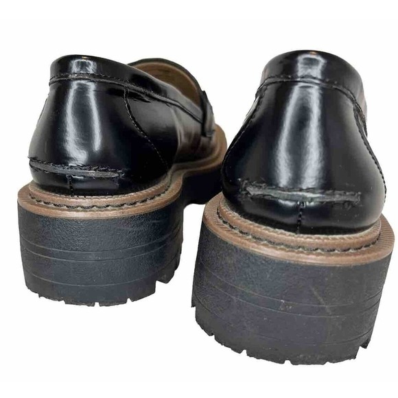 Sam Edelman Laurs Loafers Lug Sole Black Y2K Preppy Platform Shoes Women Size 6M - Picture 7 of 10